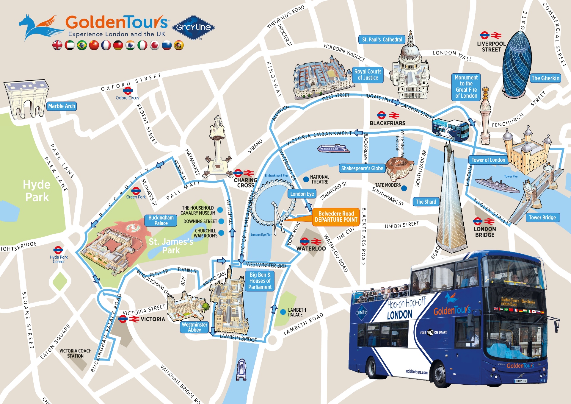 london bus tour live guide