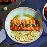 Salmon Tataki with Lime Marmalade