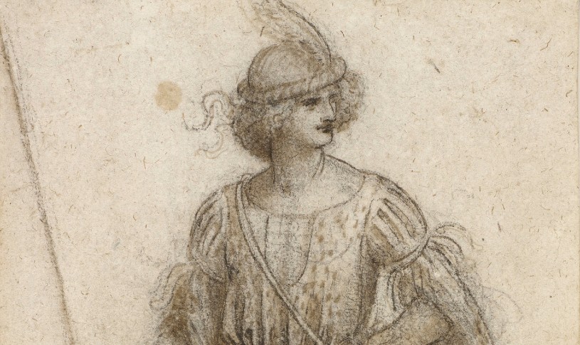 Leonardo da Vinci, A costume study of a masque, c.1517-18